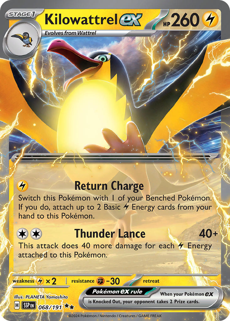 Kilowattrel ex 068/191 - POKEMON SCARLET & VIOLET: SURGING SPARKS