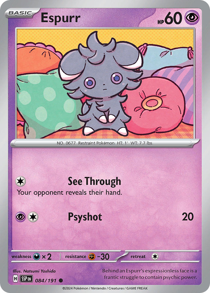 Espurr 084/191 - POKEMON SCARLET & VIOLET: SURGING SPARKS
