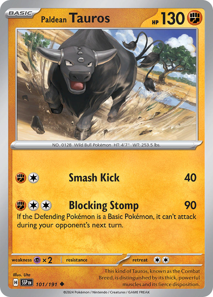 Paldean Tauros 101/191 - POKEMON SCARLET & VIOLET: SURGING SPARKS