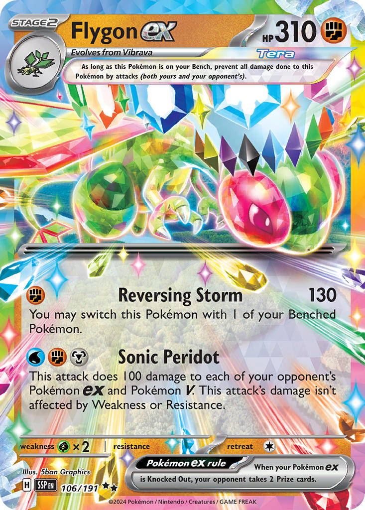 Flygon ex 106/191 - POKEMON SCARLET & VIOLET: SURGING SPARKS