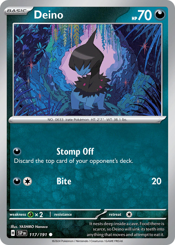 Deino 117/191 - POKEMON SCARLET & VIOLET: SURGING SPARKS