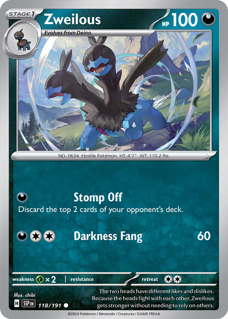 Zweilous 118/191 - POKEMON SCARLET & VIOLET: SURGING SPARKS