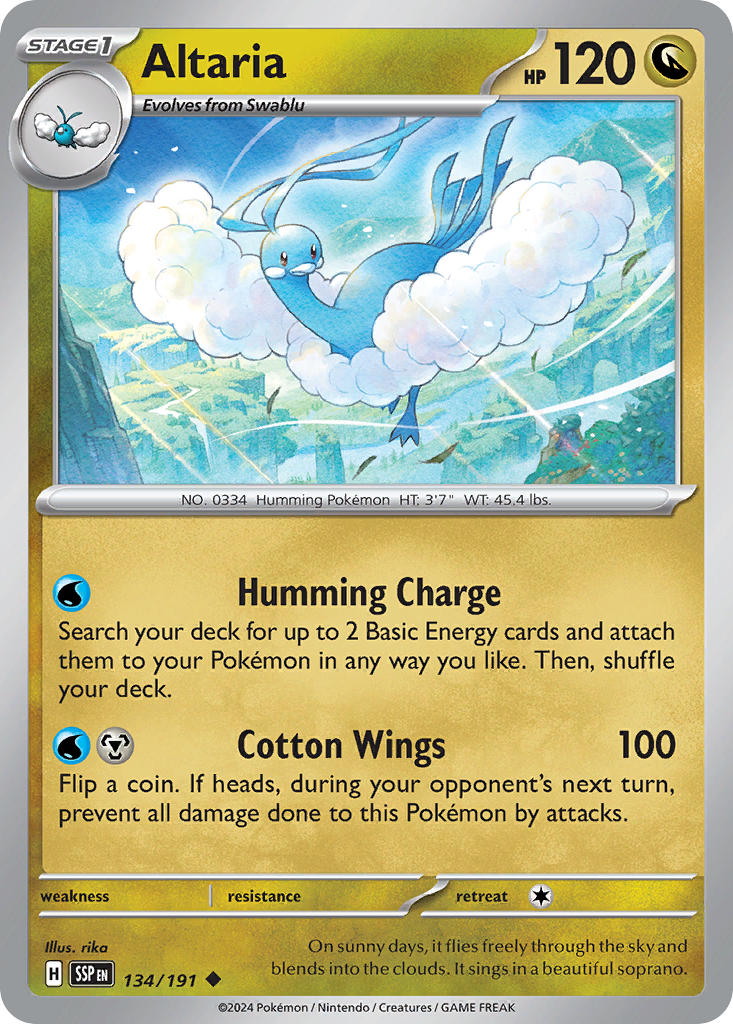 Altaria 134/191 - POKEMON SCARLET & VIOLET: SURGING SPARKS
