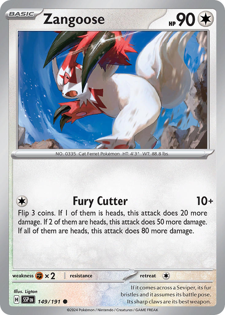 Zangoose 149/191 - POKEMON SCARLET & VIOLET: SURGING SPARKS