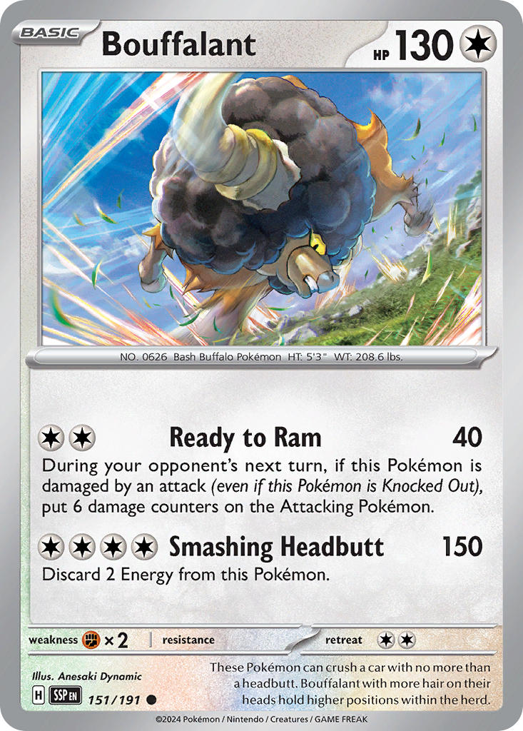 Bouffalant 151/191 - POKEMON SCARLET & VIOLET: SURGING SPARKS