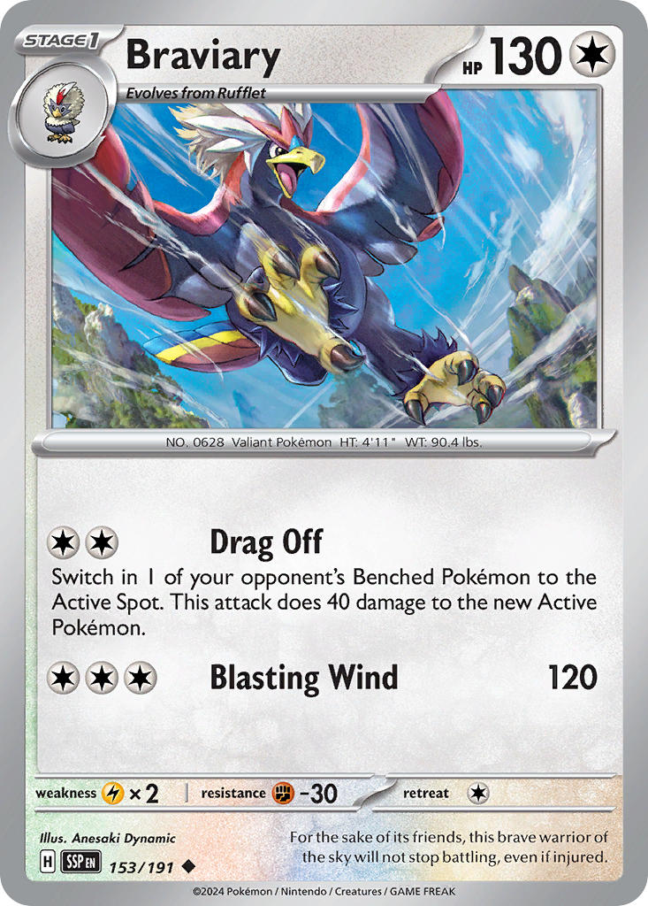 Braviary 153/191 - POKEMON SCARLET & VIOLET: SURGING SPARKS