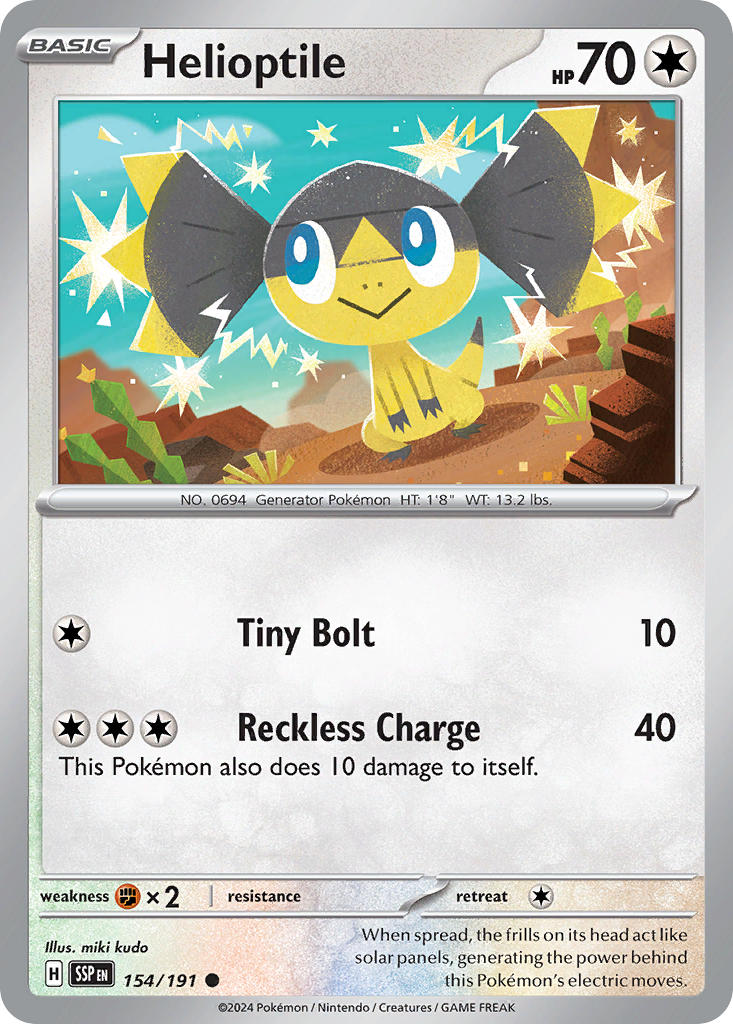 Helioptile 154/191 - POKEMON SCARLET & VIOLET: SURGING SPARKS