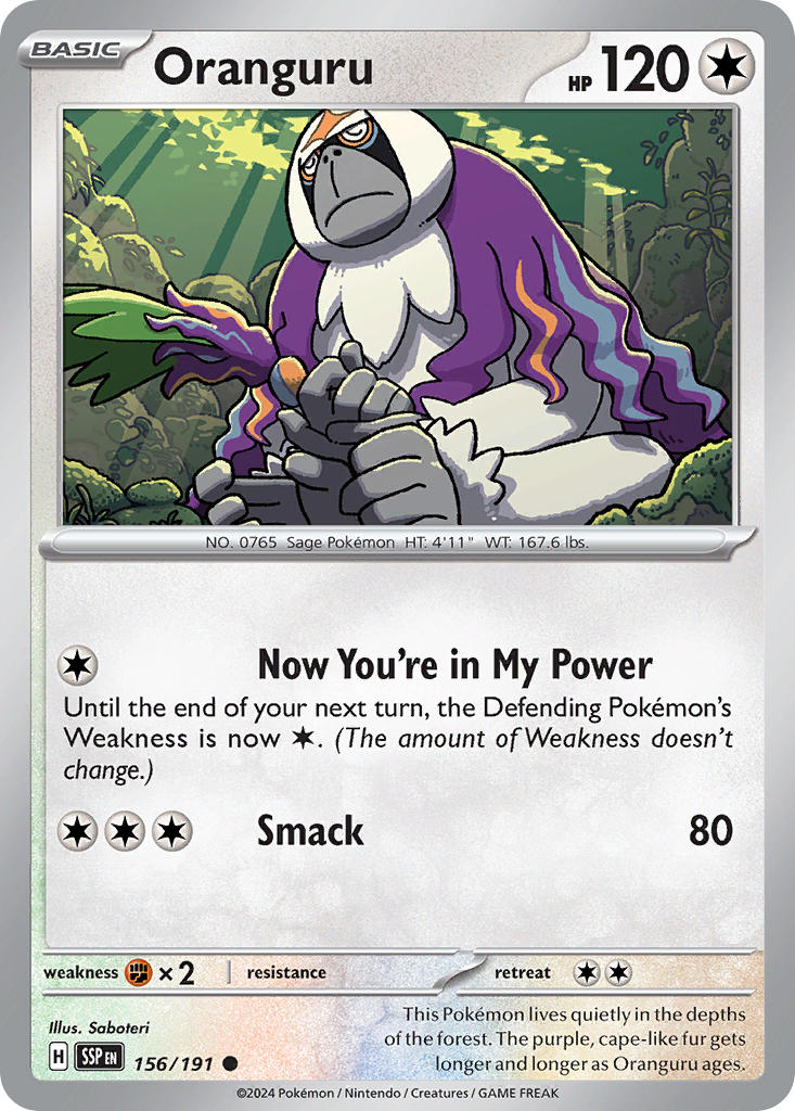 Oranguru 156/191 - POKEMON SCARLET & VIOLET: SURGING SPARKS