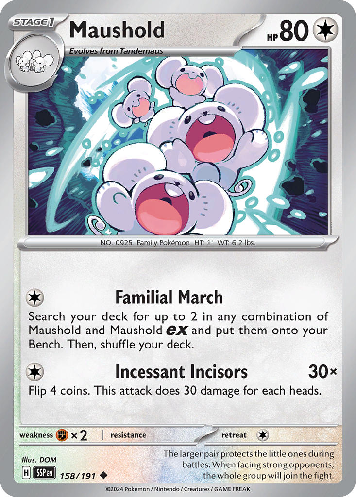Maushold 158/191 - POKEMON SCARLET & VIOLET: SURGING SPARKS