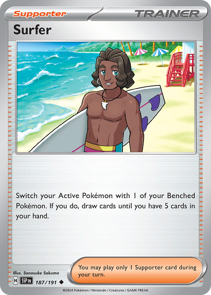 Surfer 187/191 - POKEMON SCARLET & VIOLET: SURGING SPARKS