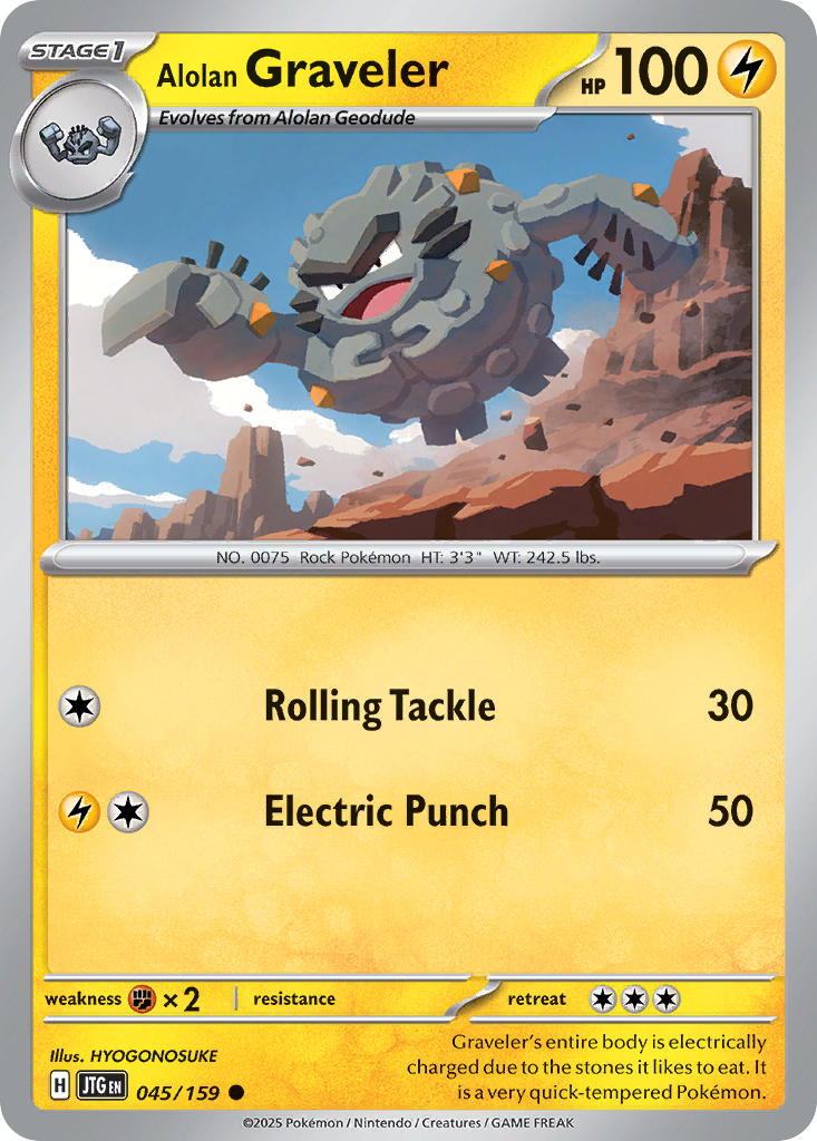 Alolan Graveler 045/159 - POKEMON SCARLET & VIOLET: JOURNEY TOGETHER