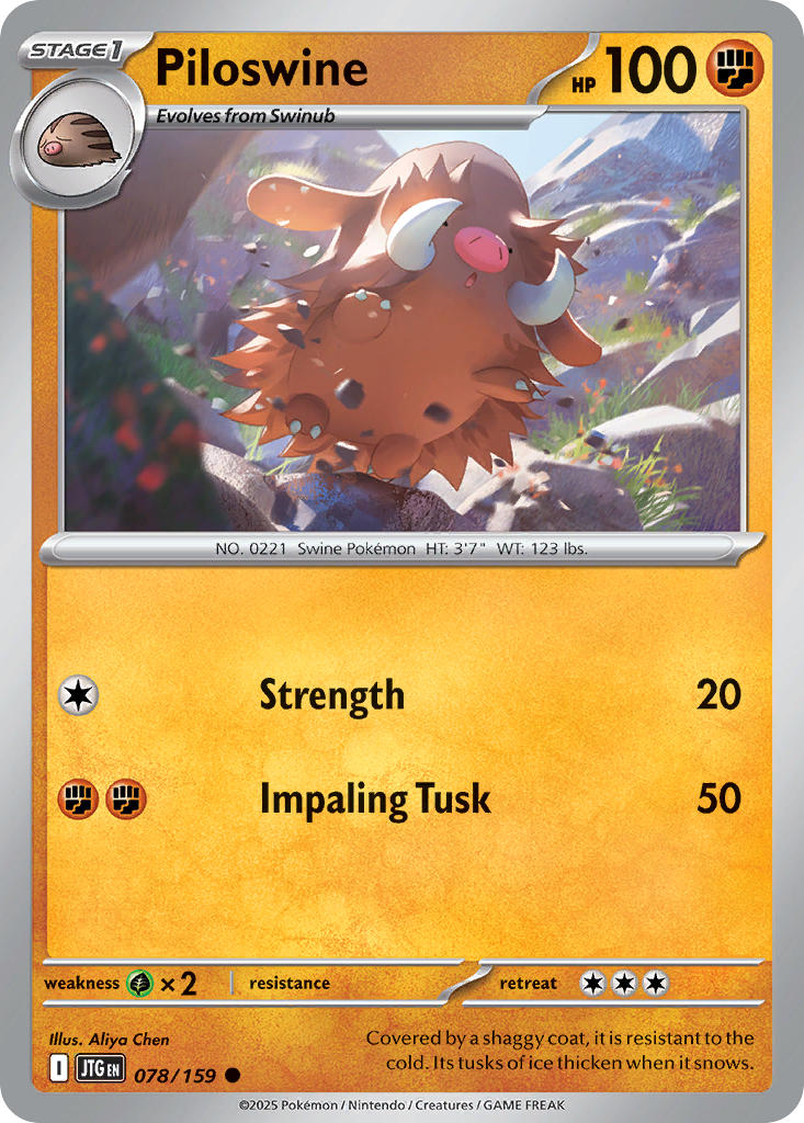 Piloswine 078/159 - POKEMON SCARLET & VIOLET: JOURNEY TOGETHER