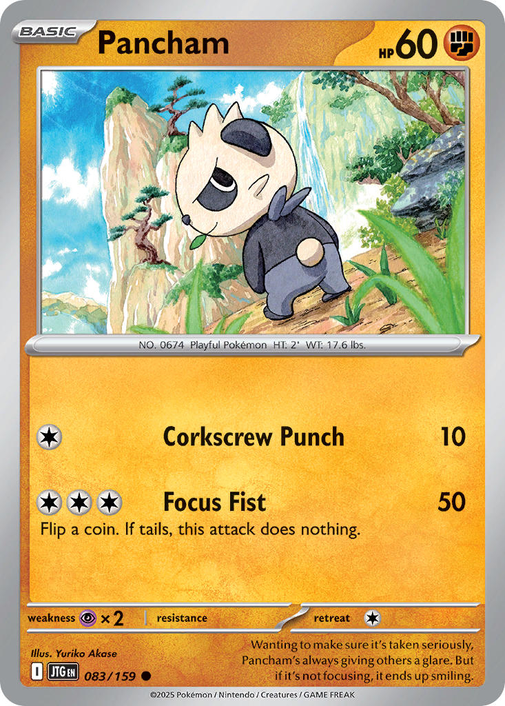 Pancham 083/159 - POKEMON SCARLET & VIOLET: JOURNEY TOGETHER