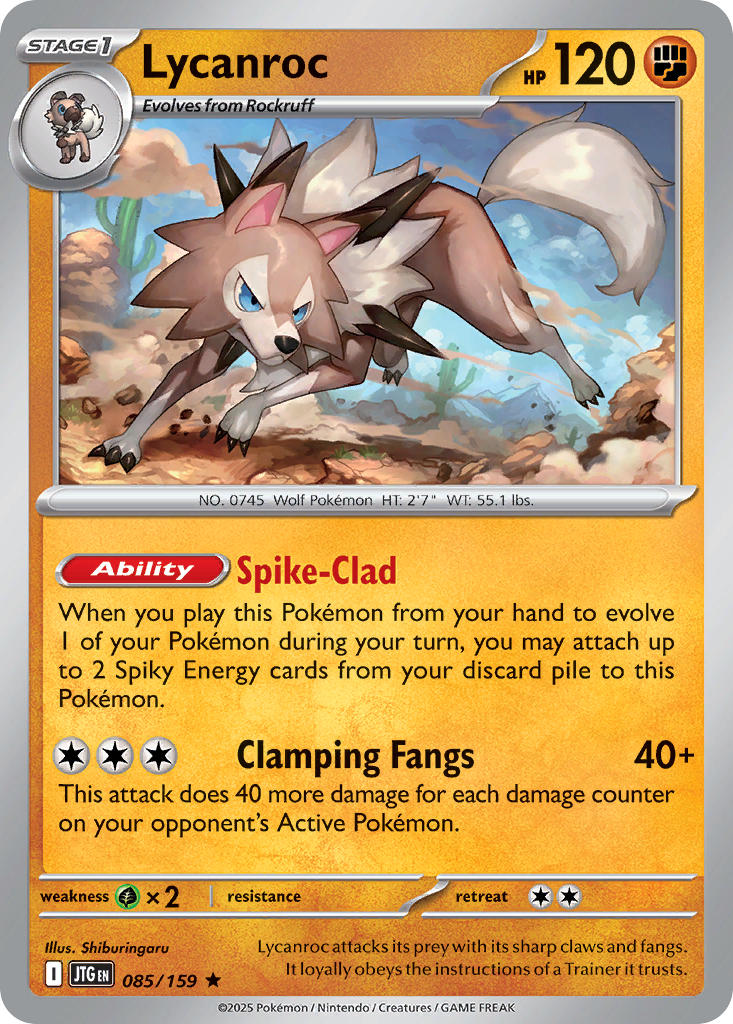 Lycanroc 085/159 - POKEMON SCARLET & VIOLET: JOURNEY TOGETHER