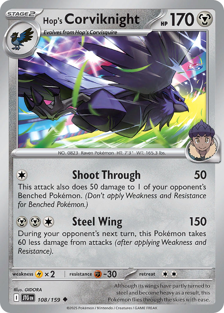 Hop's Corviknight 108/159 - POKEMON SCARLET & VIOLET: JOURNEY TOGETHER