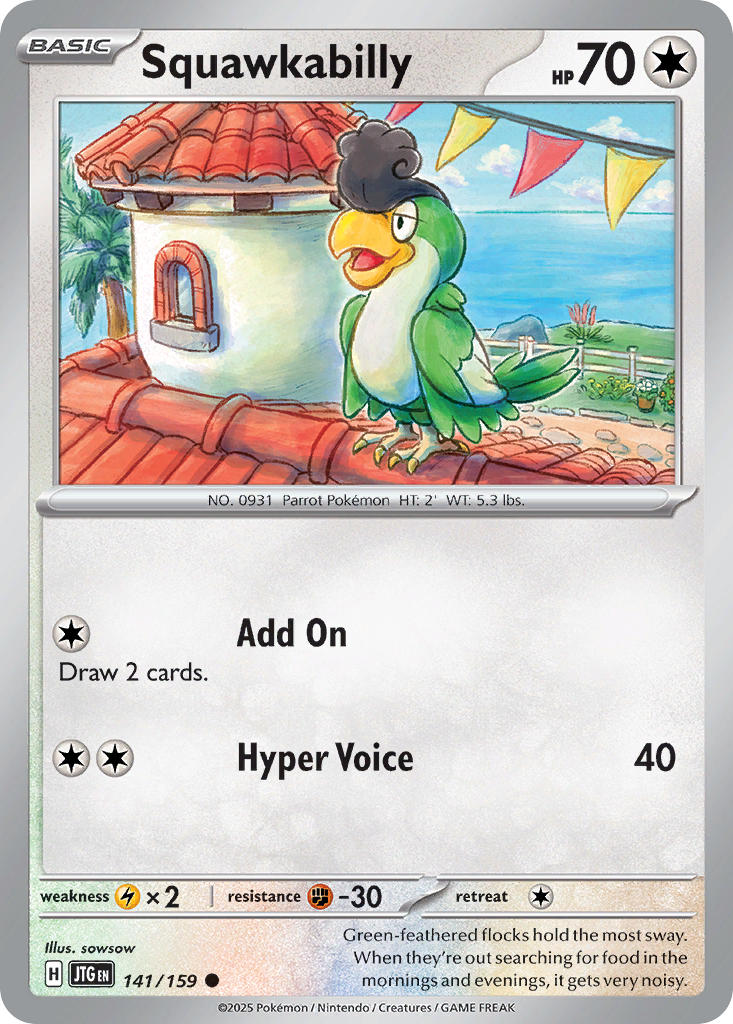 Squawkabilly 141/159 - POKEMON SCARLET & VIOLET: JOURNEY TOGETHER