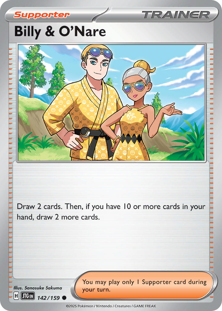 Billy & O'Nare 142/159 - POKEMON SCARLET & VIOLET: JOURNEY TOGETHER