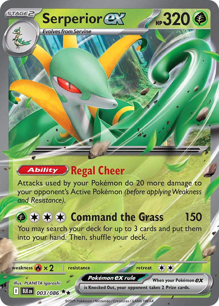 Serperior ex 003/086 - POKEMON SCARLET & VIOLET: BLACK BOLT