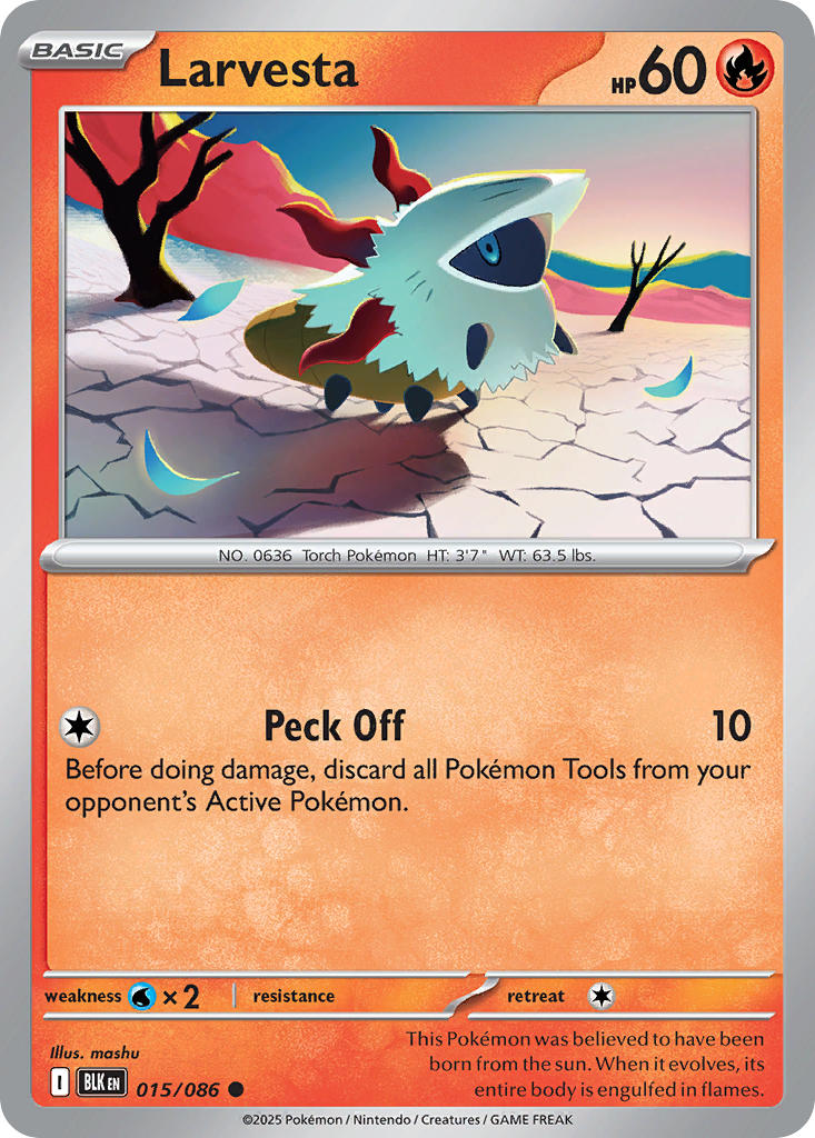 Larvesta 015/086 - POKEMON SCARLET & VIOLET: BLACK BOLT