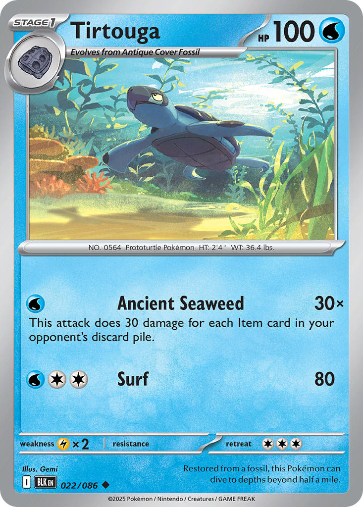 Tirtouga 022/086 - POKEMON SCARLET & VIOLET: BLACK BOLT