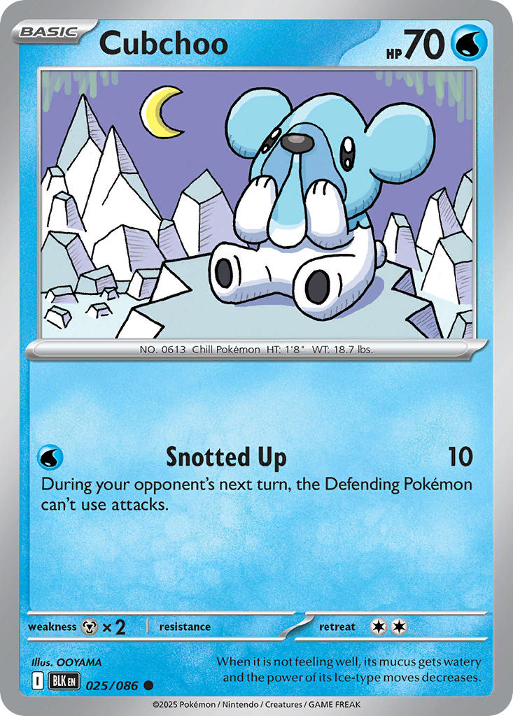 Cubchoo 025/086 - POKEMON SCARLET & VIOLET: BLACK BOLT