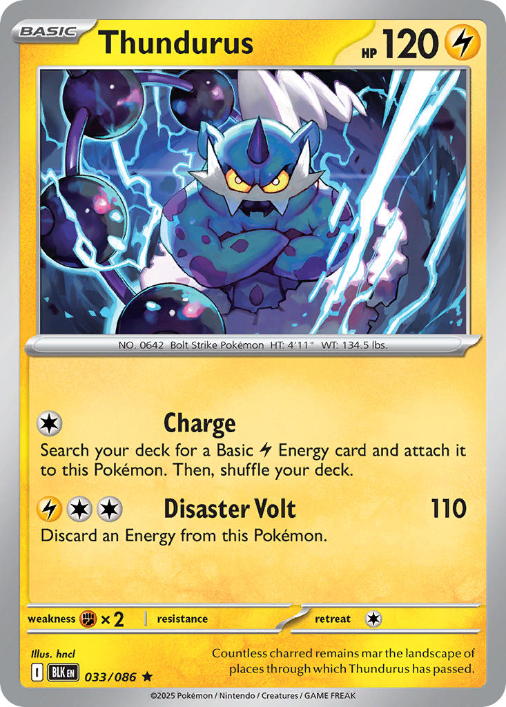 Thundurus 033/086 - POKEMON SCARLET & VIOLET: BLACK BOLT