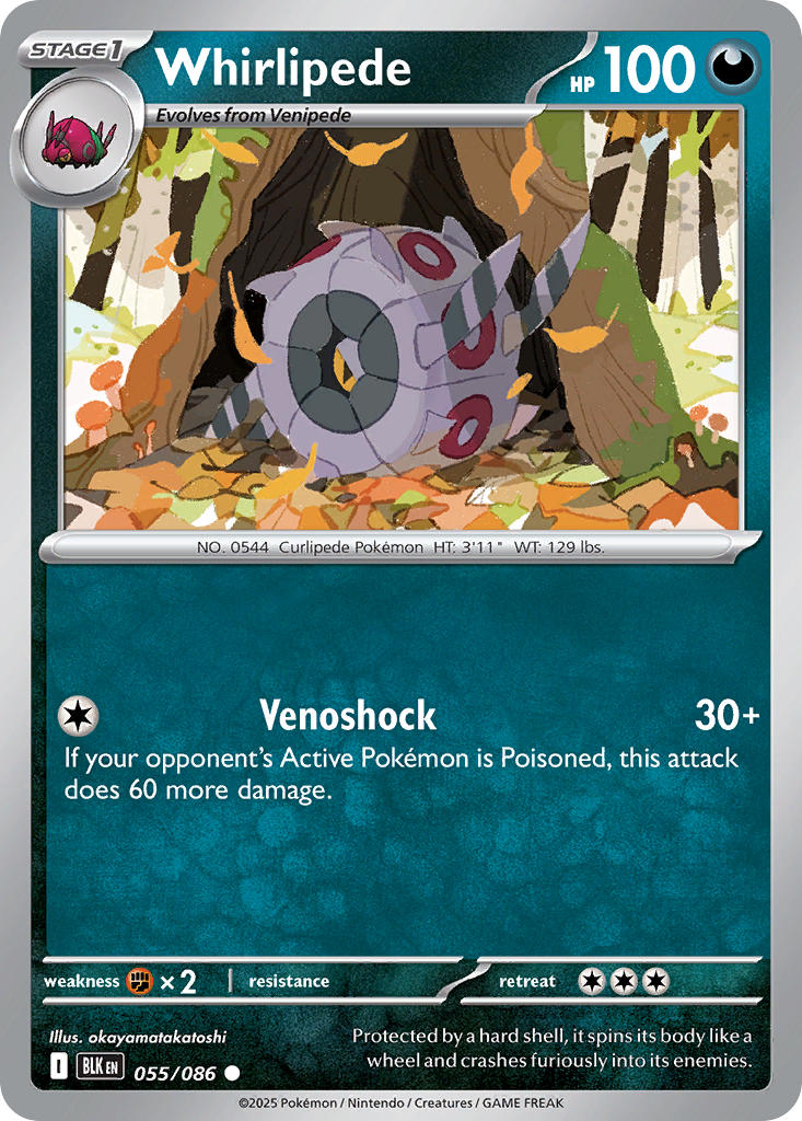 Whirlipede 055/086 - POKEMON SCARLET & VIOLET: BLACK BOLT