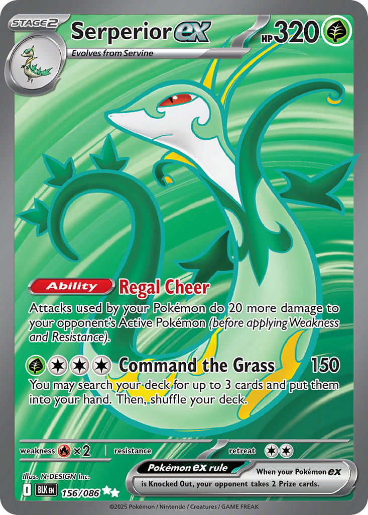 Serperior ex 156/086 - POKEMON SCARLET & VIOLET: BLACK BOLT - Pokemon Single Card