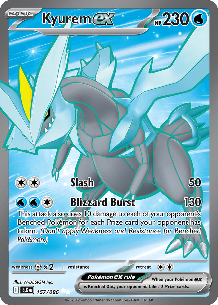 Kyurem ex 157/086 - POKEMON SCARLET & VIOLET: BLACK BOLT - Pokemon Single Card