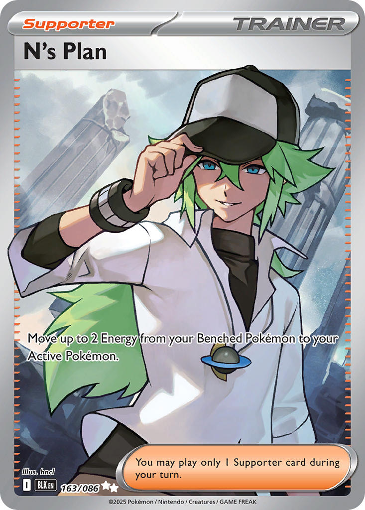 N's Plan 163/086 - POKEMON SCARLET & VIOLET: BLACK BOLT - Pokemon Single Card