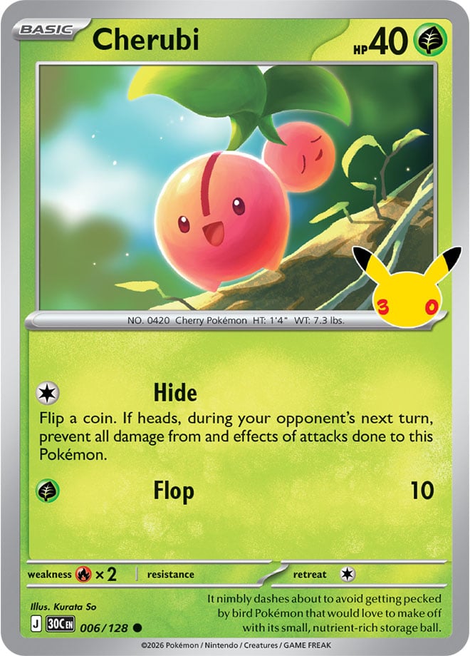Cherubi 006/128 - POKEMON: 30TH CELEBRATION - Pokemon Single Card