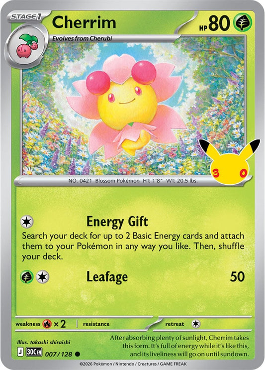 Cherrim 007/128 - POKEMON: 30TH CELEBRATION - Pokemon Single Card