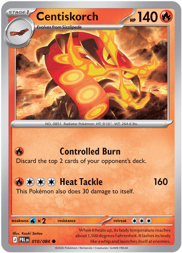 Centiskorch 010/084 - POKEMON MEGA EVOLUTION: PITCH BLACK - Pokemon Single Card