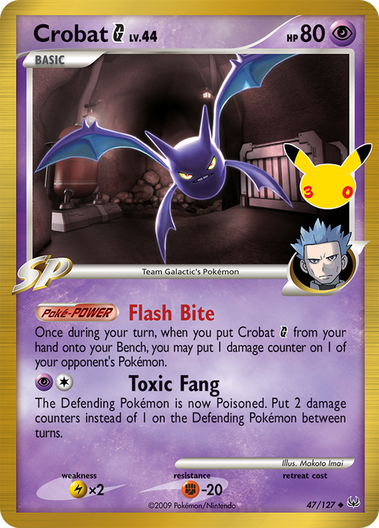 Crobat G 47/127 - POKEMON: 30TH CELEBRATION: CLASSIC COLLECTION - Pokemon Single Card