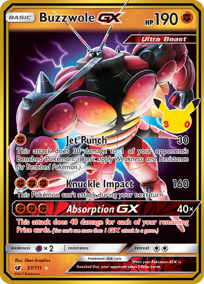Buzzwole GX 57/111 - POKEMON: 30TH CELEBRATION: CLASSIC COLLECTION - Pokemon Single Card