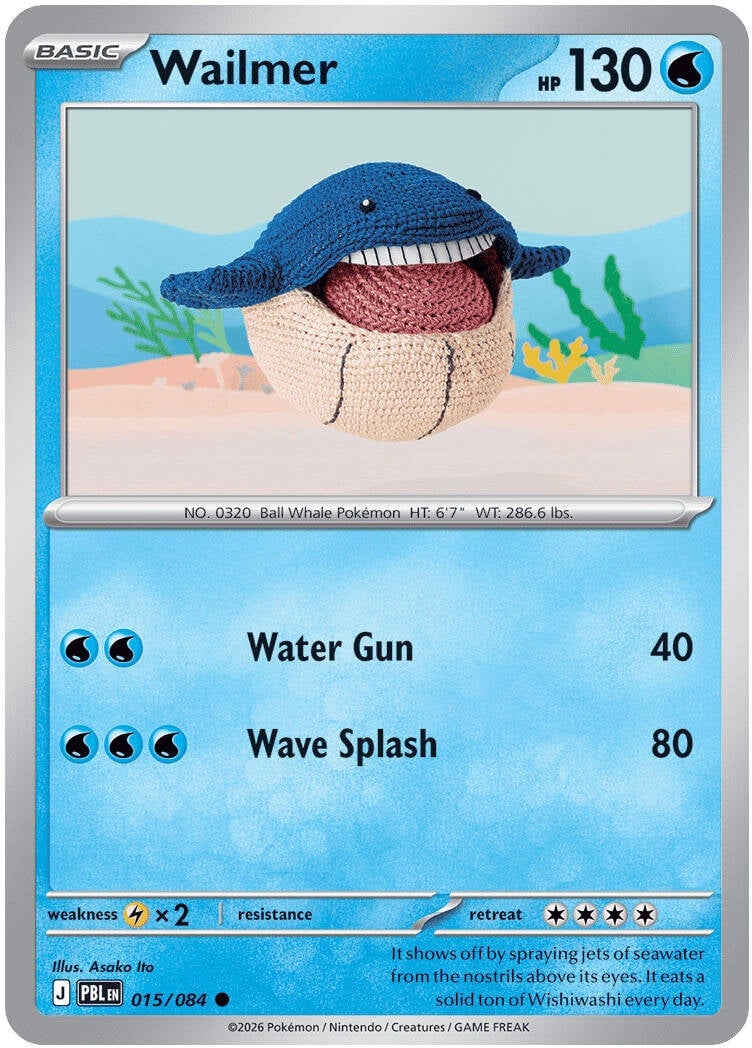 Wailmer 015/084 - POKEMON MEGA EVOLUTION: PITCH BLACK - Pokemon Single Card