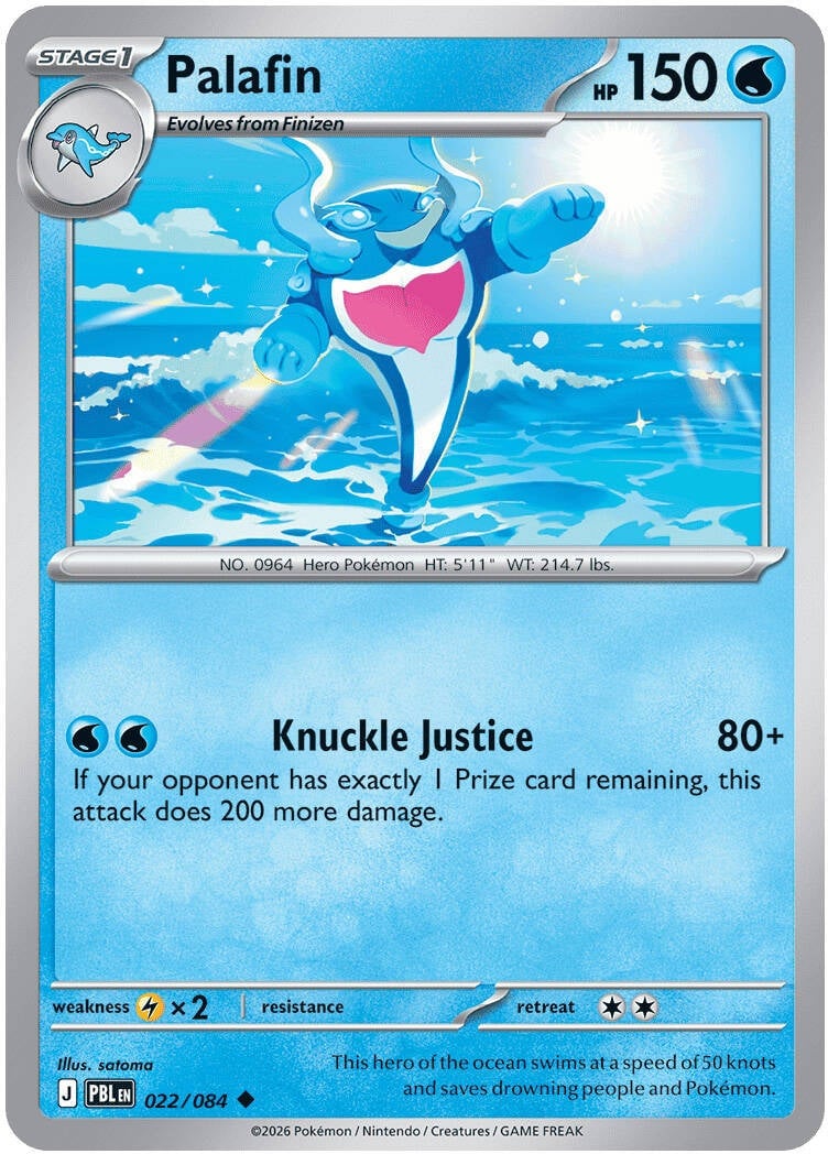Palafin 022/084 - POKEMON MEGA EVOLUTION: PITCH BLACK - Pokemon Single Card