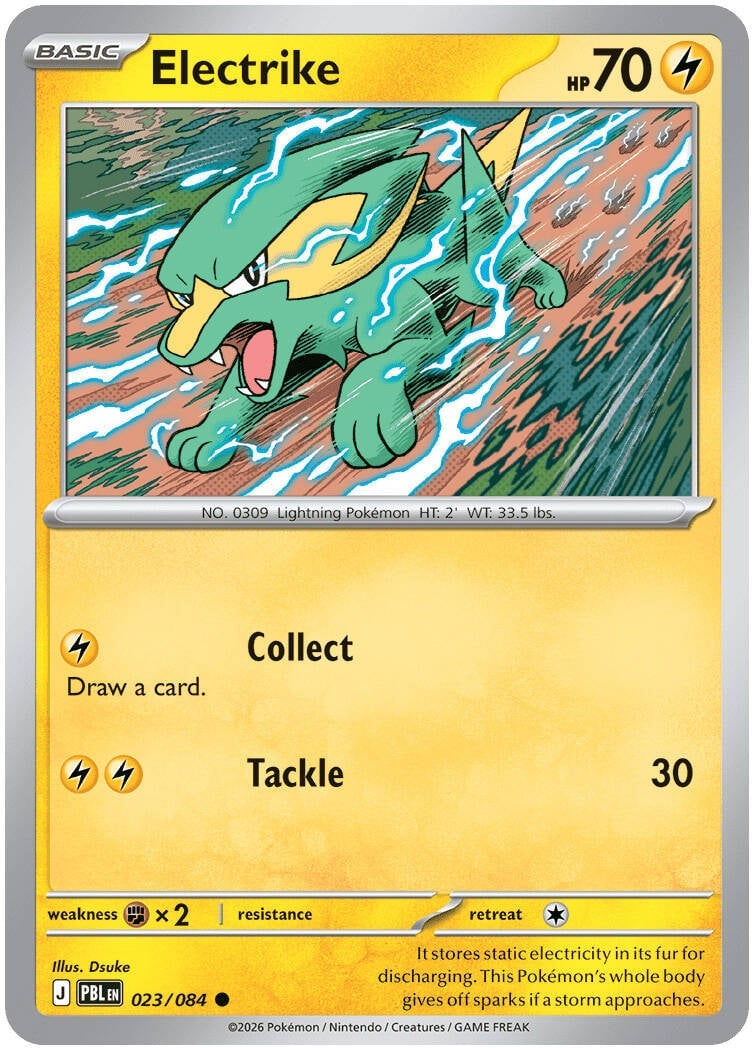 Electrike 023/084 - POKEMON MEGA EVOLUTION: PITCH BLACK - Pokemon Single Card