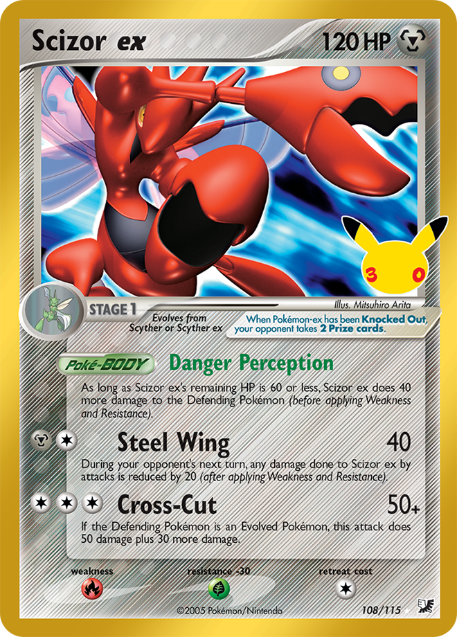 Scizor ex 108/115 - POKEMON: 30TH CELEBRATION: CLASSIC COLLECTION - Pokemon Single Card