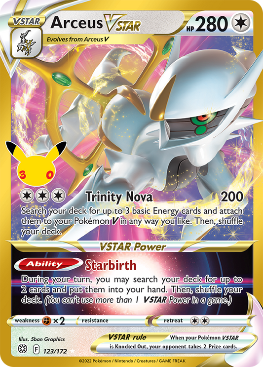 Arceus VSTAR 123/172 - POKEMON: 30TH CELEBRATION: CLASSIC COLLECTION - Pokemon Single Card
