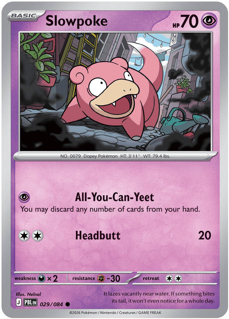 Slowpoke 029/084 - POKEMON MEGA EVOLUTION: PITCH BLACK - Pokemon Single Card