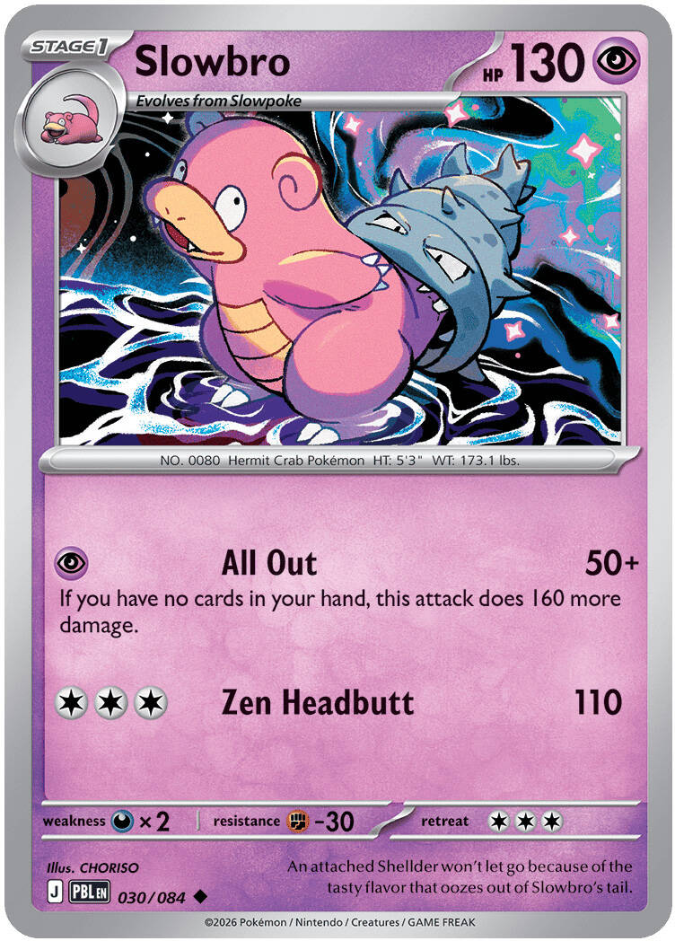 Slowbro 030/084 - POKEMON MEGA EVOLUTION: PITCH BLACK - Pokemon Single Card