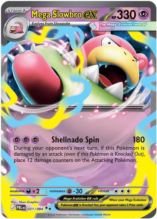 Mega Slowbro ex 031/084- POKEMON MEGA EVOLUTION: PITCH BLACK - Pokemon Single Card