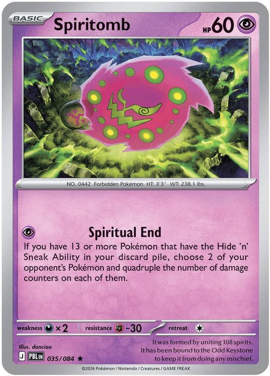 Spiritomb 035/084 - POKEMON MEGA EVOLUTION: PITCH BLACK - Pokemon Single Card