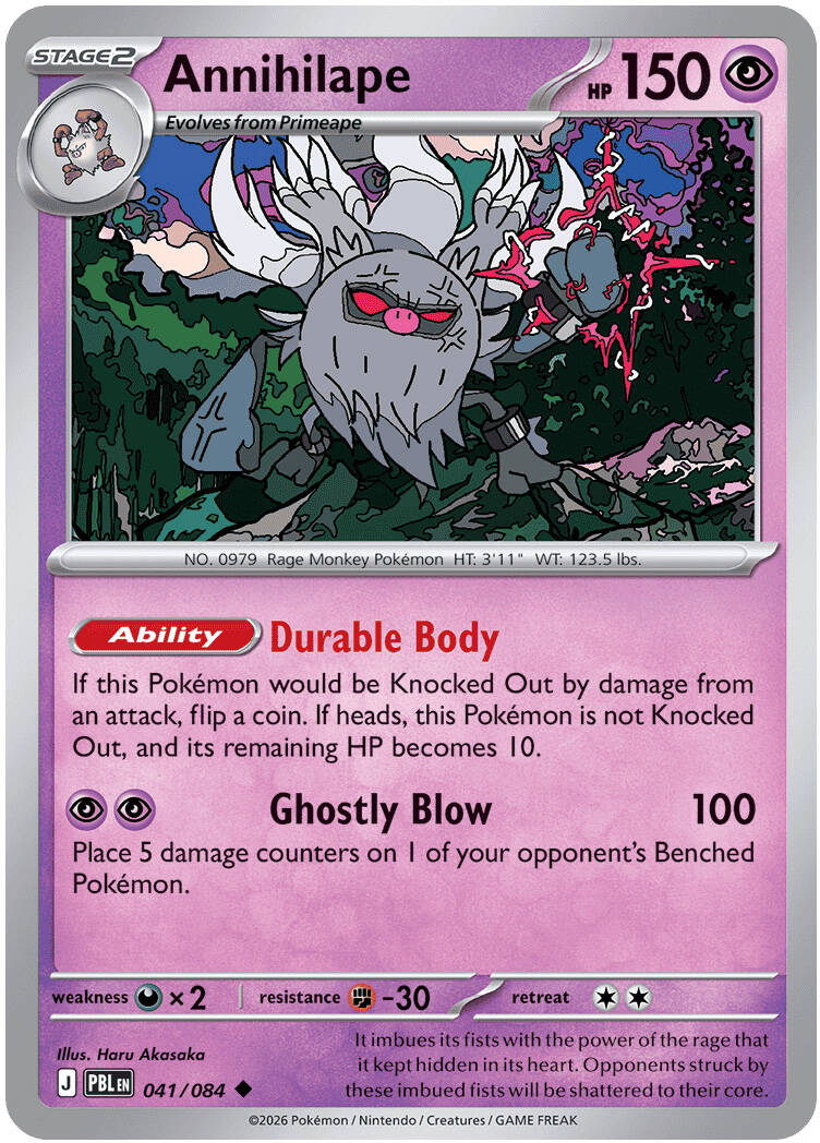 Annihilape 041/084 - POKEMON MEGA EVOLUTION: PITCH BLACK - Pokemon Single Card