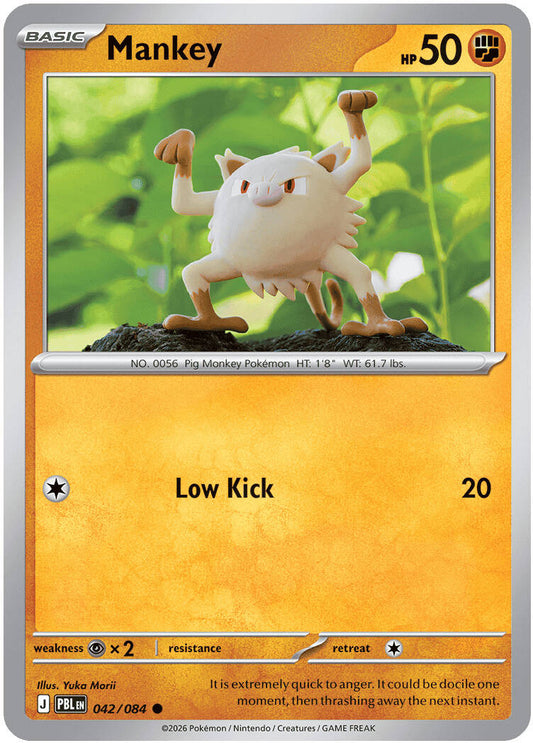 Mankey 042/084 - POKEMON MEGA EVOLUTION: PITCH BLACK - Pokemon Single Card