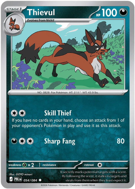 Thievul 054/084 - POKEMON MEGA EVOLUTION: PITCH BLACK - Pokemon Single Card