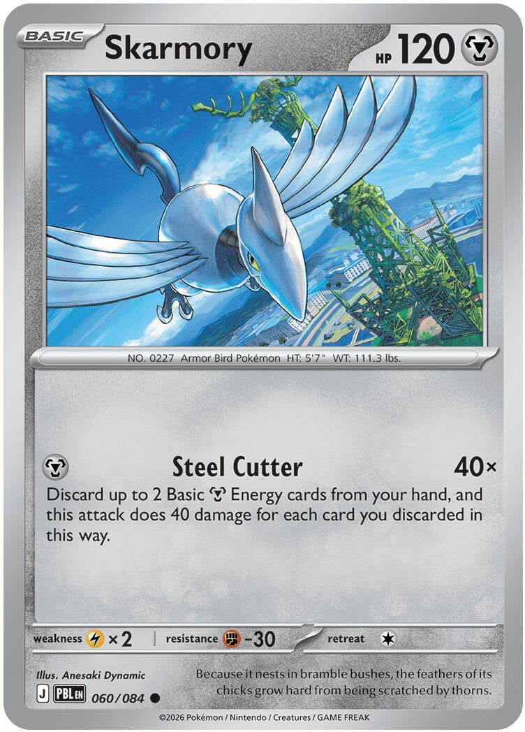 Skarmory 060/084 - POKEMON MEGA EVOLUTION: PITCH BLACK - Pokemon Single Card
