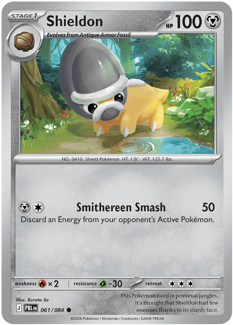 Shieldon 061/084 - POKEMON MEGA EVOLUTION: PITCH BLACK - Pokemon Single Card