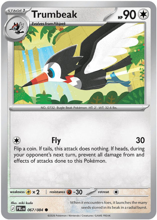 Trumbeak 067/084 - POKEMON MEGA EVOLUTION: PITCH BLACK - Pokemon Single Card